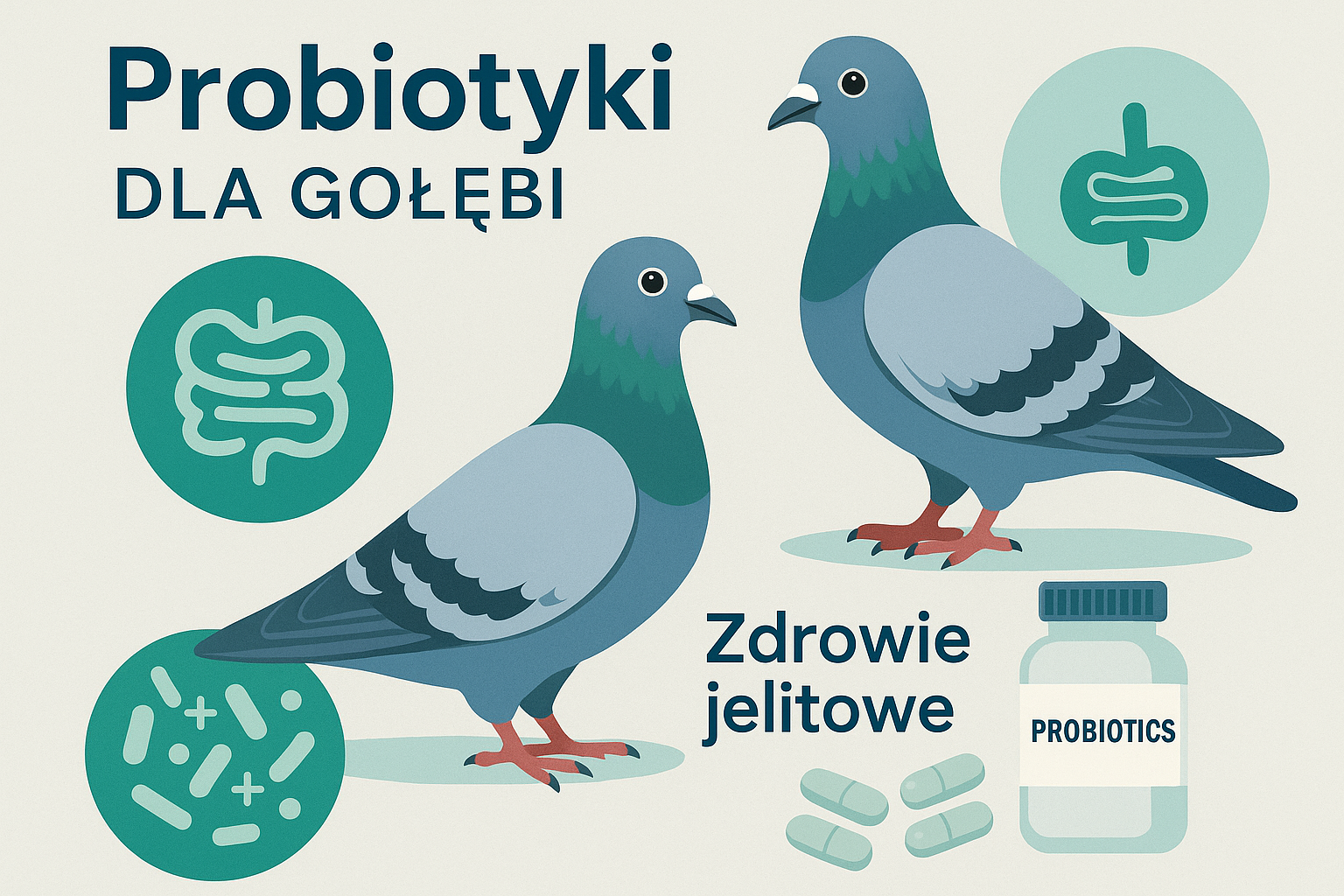 Wspieranie zdrowia gołębi poprzez stosowanie suplementacji probiotyków.